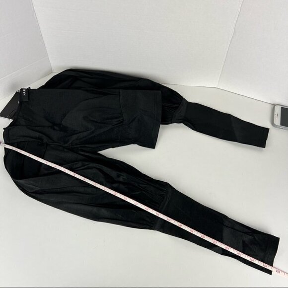 Nwt - Asos Design Naanaa Sweetheart Puff Sleeve Crop Top In Black. Size: 4 (Us) - Picture 12 of 16